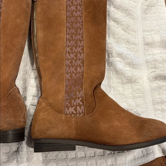 Michael Kors Tan Suede Knee-High Boots - Picture 4 of 8